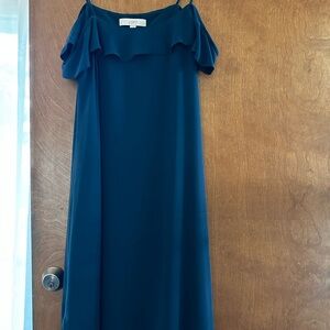 LOFT Teal Off-Shoulder Mini Dress